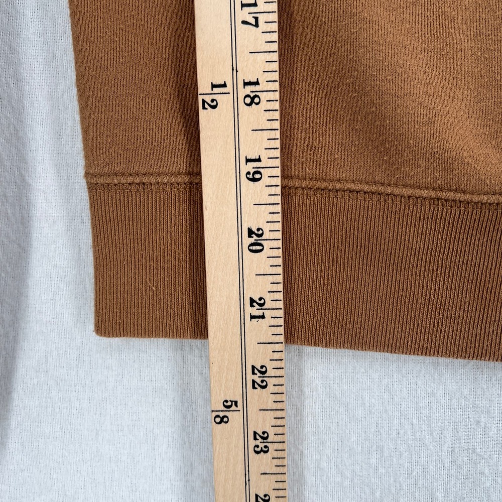 EVERLANE Crewneck Sweatshirt Womens XS Brown Long Sleeve French Terry Pullover - Picture 7 of 11
